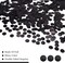 50g/1.76oz Metallic Glitter Foil Confetti 15mm Black Round Confetti Glitter Table Circle Dots Confetti Throwing Sequins for Party Decorations (Black/ZX-YX)